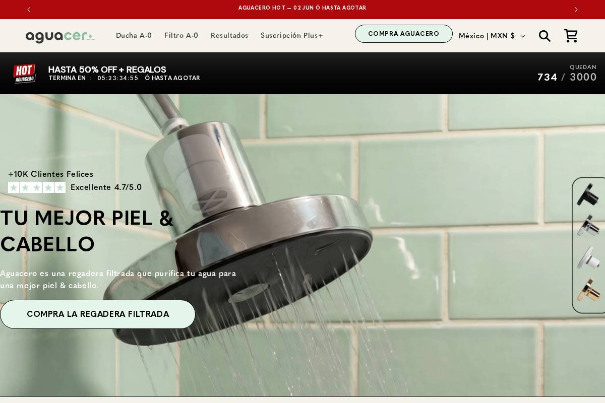 aguacero.mx homepage screenshot