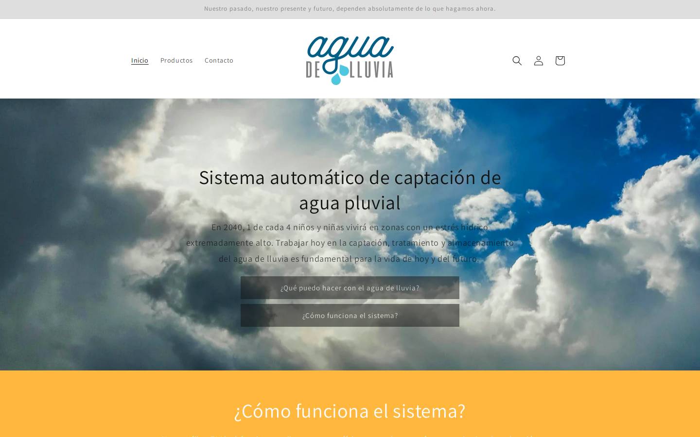 aguadelluvia.com.mx homepage screenshot