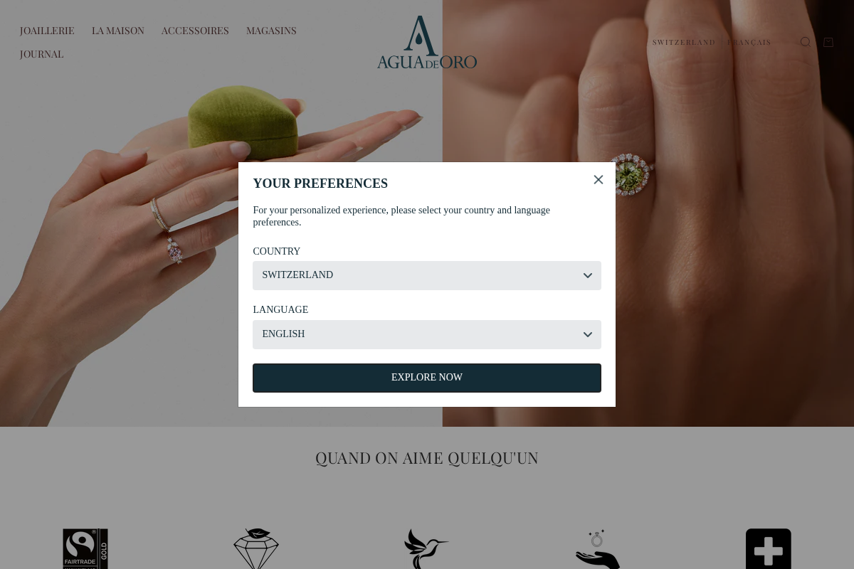 AGUADEORO homepage screenshot
