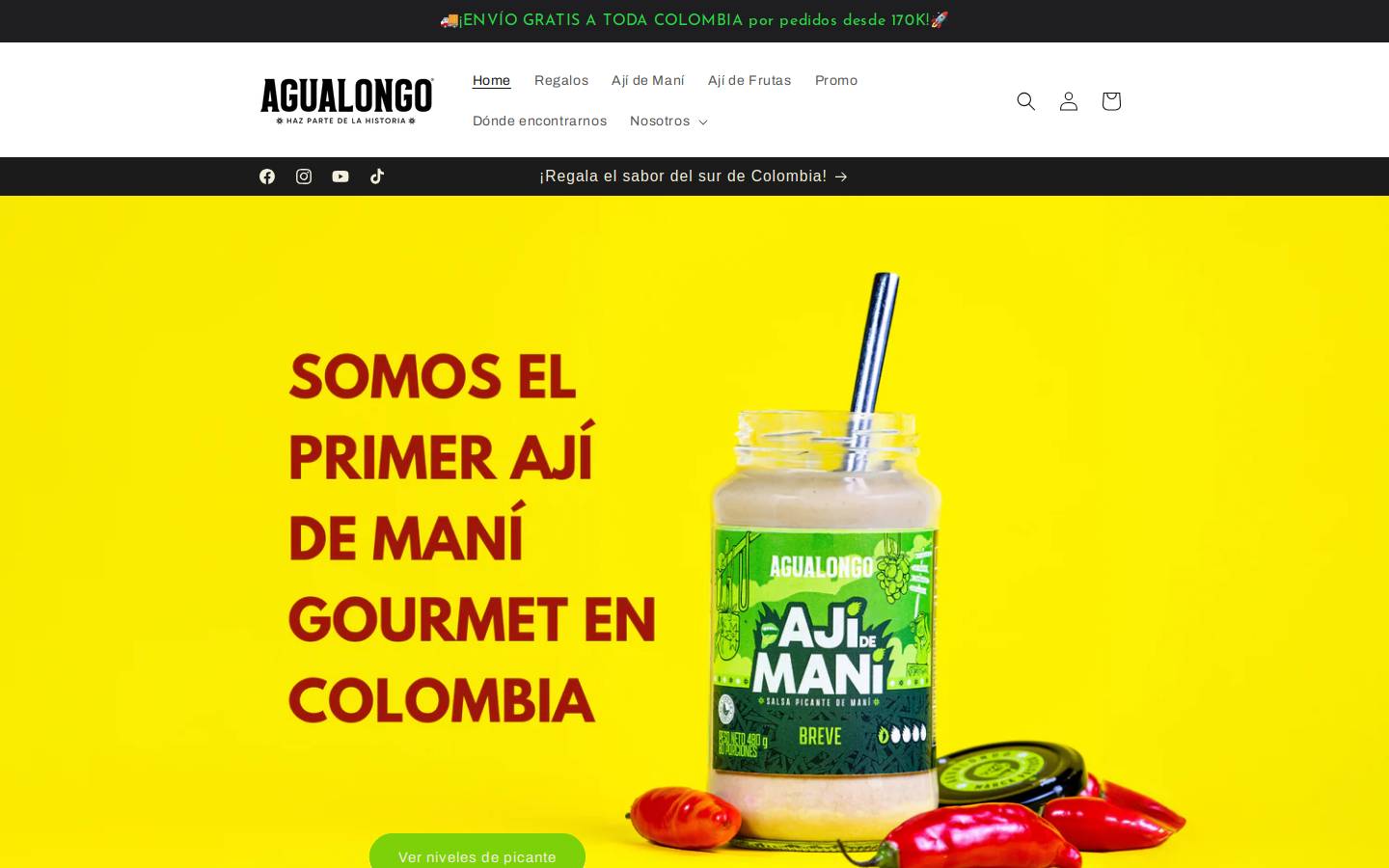 agualongo.com homepage screenshot