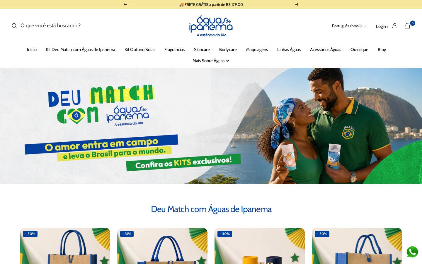 aguasdeipanema.com.br homepage screenshot