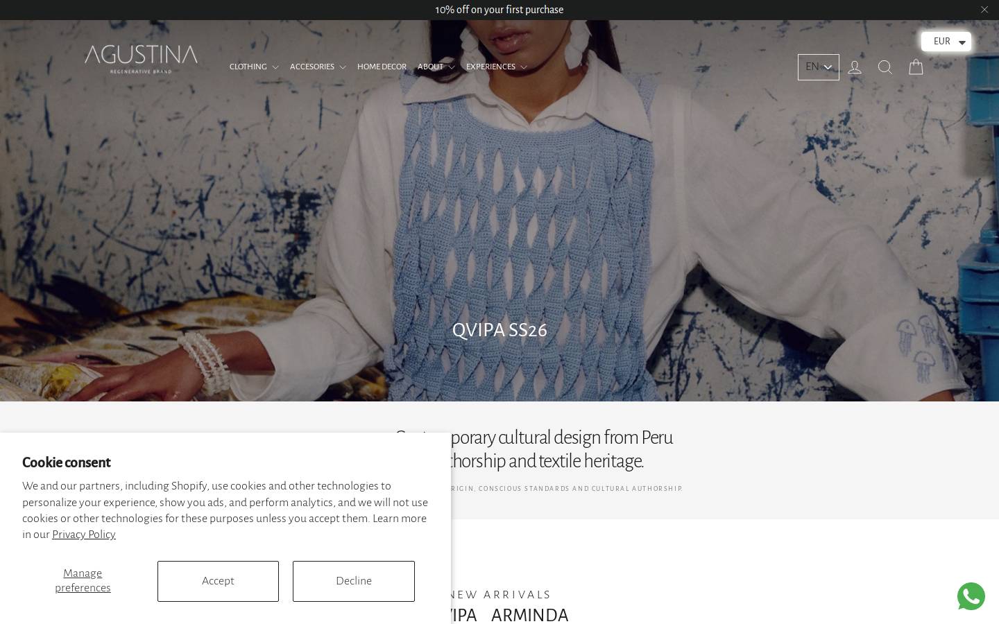 agustina.store homepage screenshot