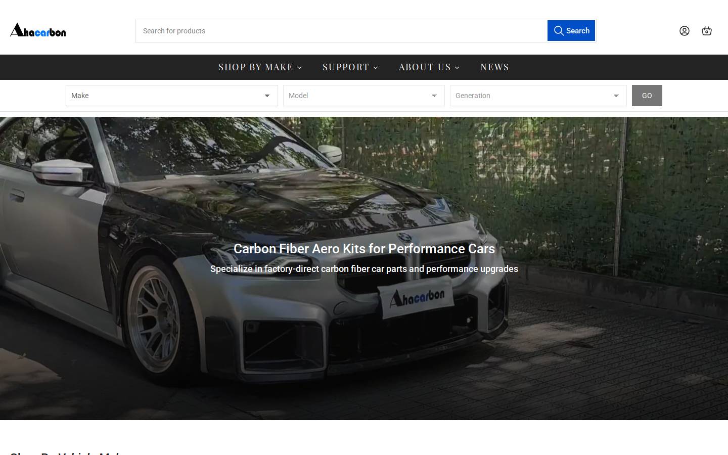 Ahacarbon homepage screenshot