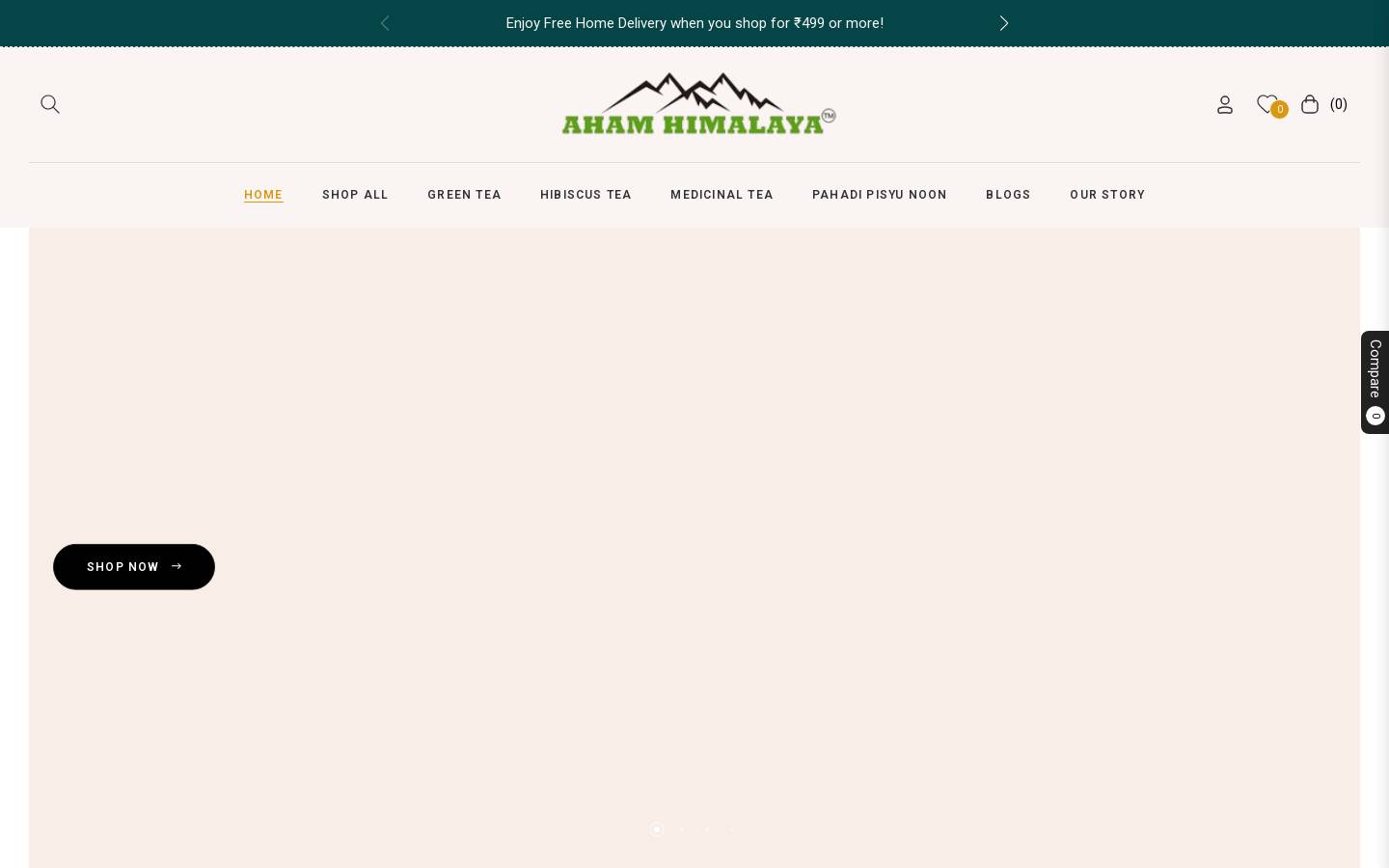 ahamhimalaya.com homepage screenshot