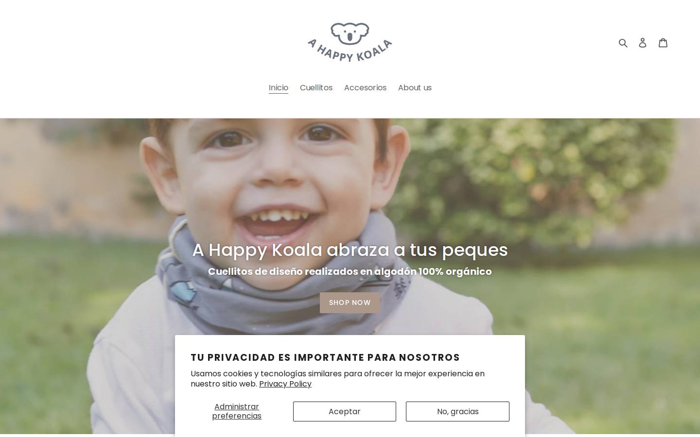 ahappykoala.com homepage screenshot