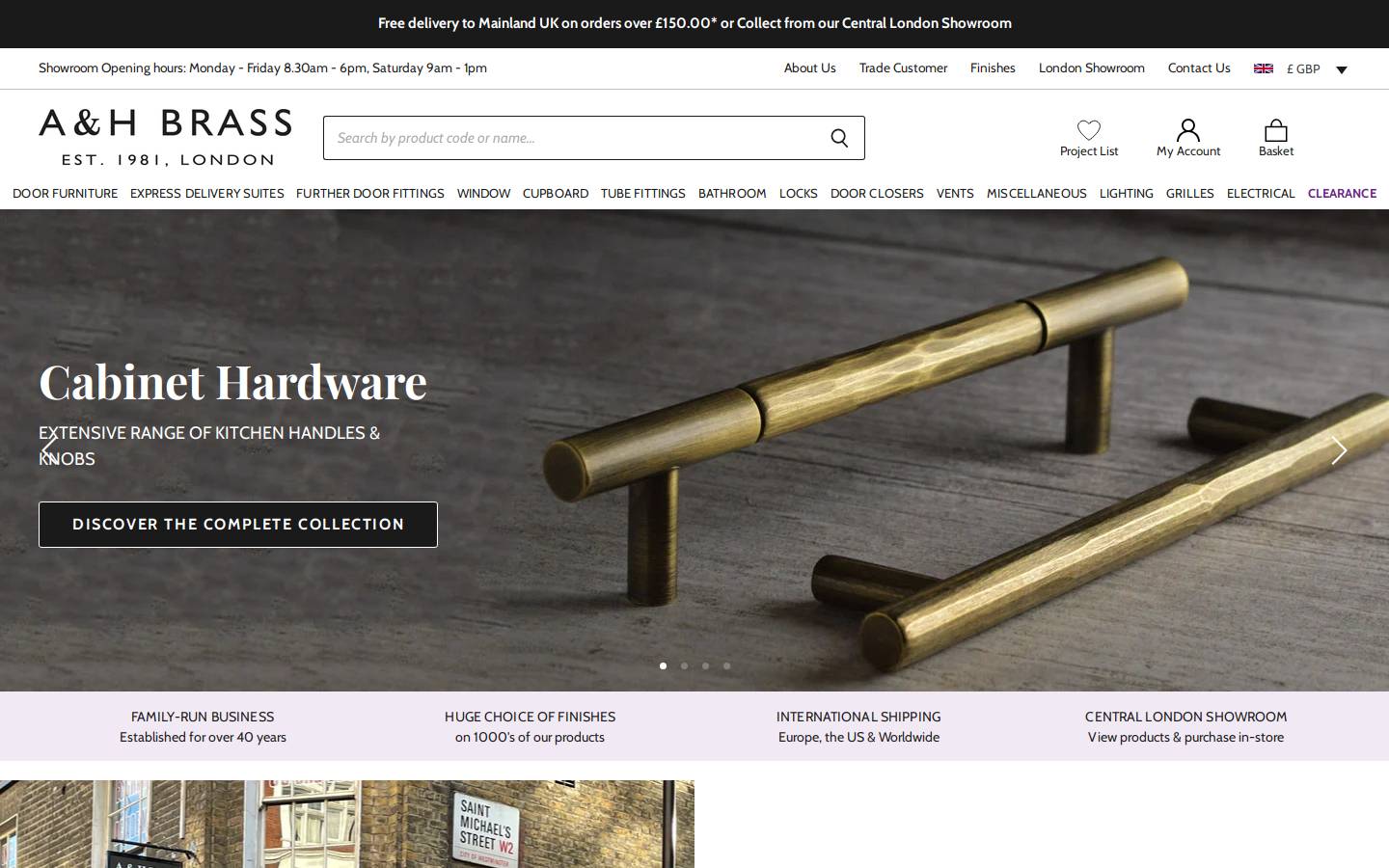 Ahbrass homepage screenshot