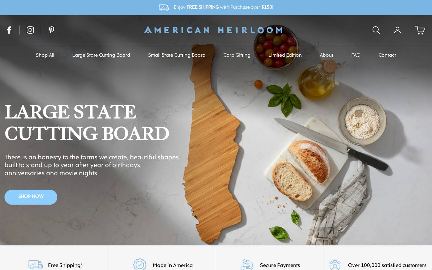 aheirloom.com homepage screenshot