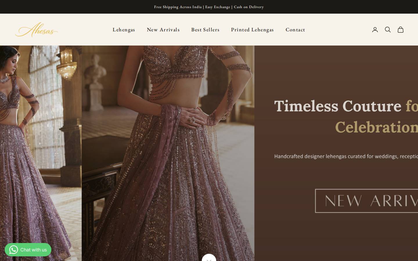 ahesas.com homepage screenshot
