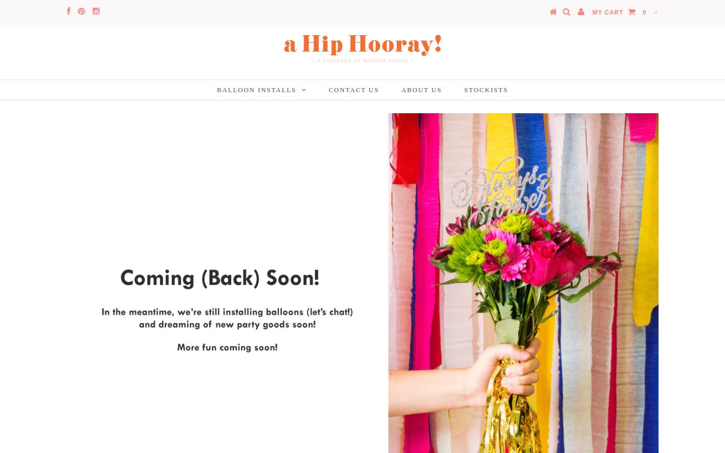 ahiphooray.com homepage screenshot
