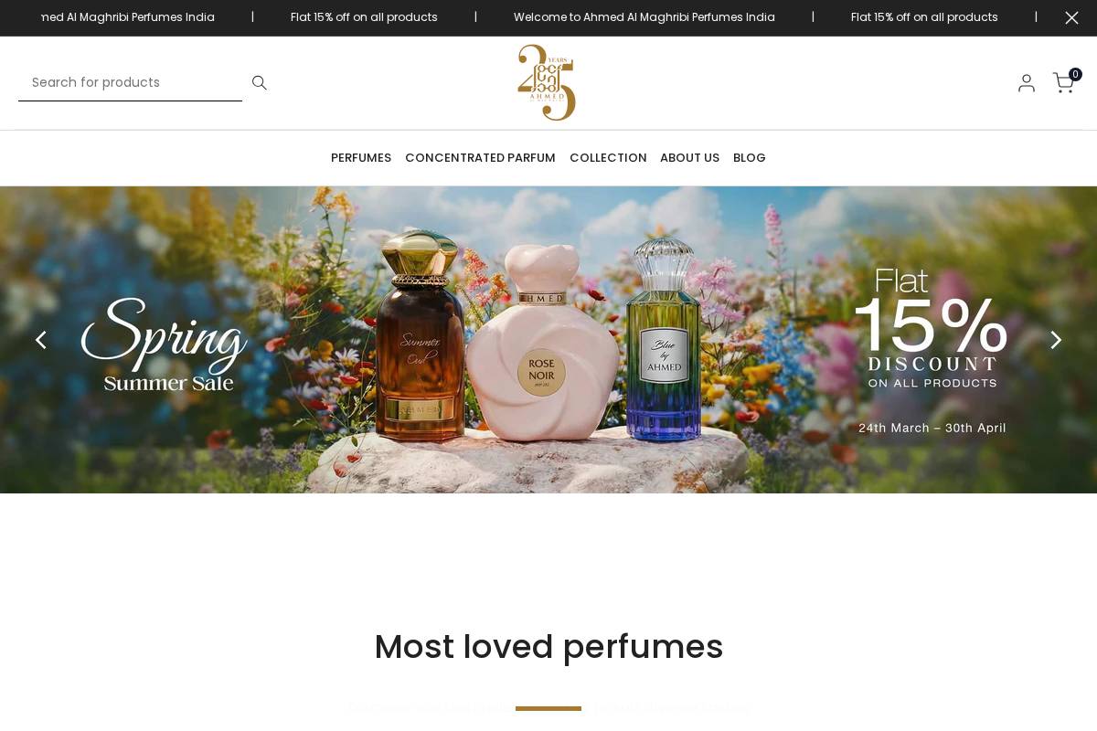 ahmedalmaghribi.co.in homepage screenshot