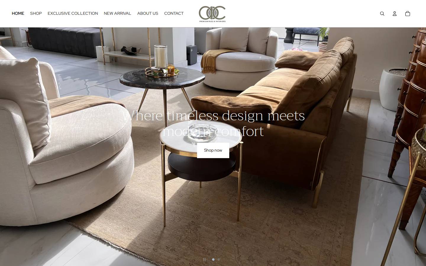 ahmedorientalcarpets.com homepage screenshot