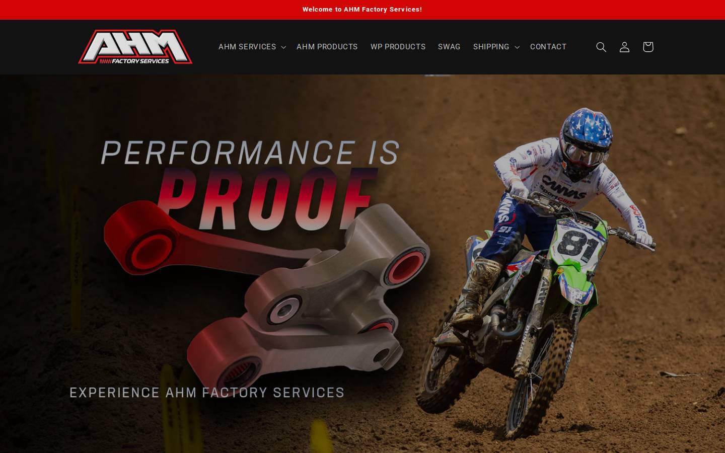 ahmfactoryservices.com homepage screenshot