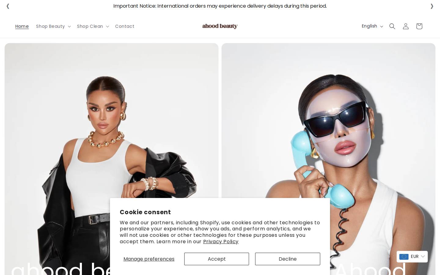 ahood.com homepage screenshot