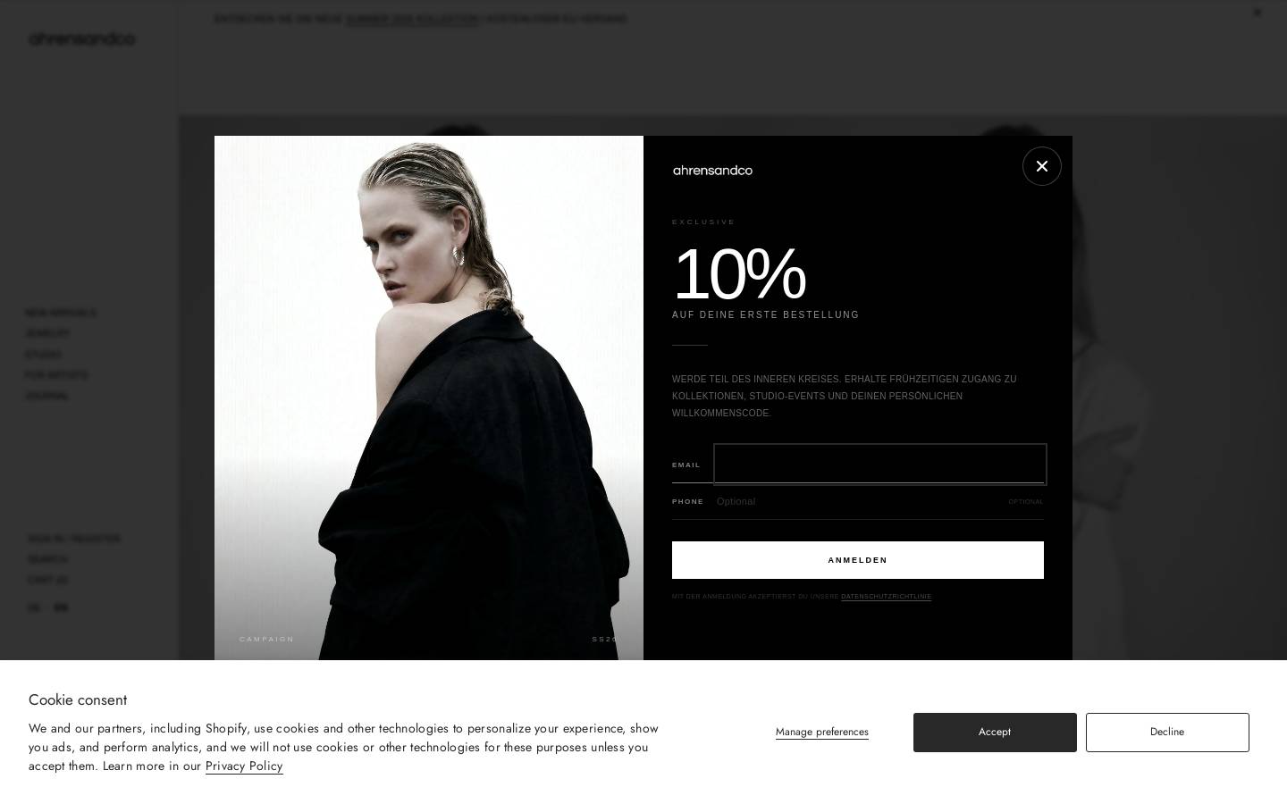 ahrensandco.com homepage screenshot