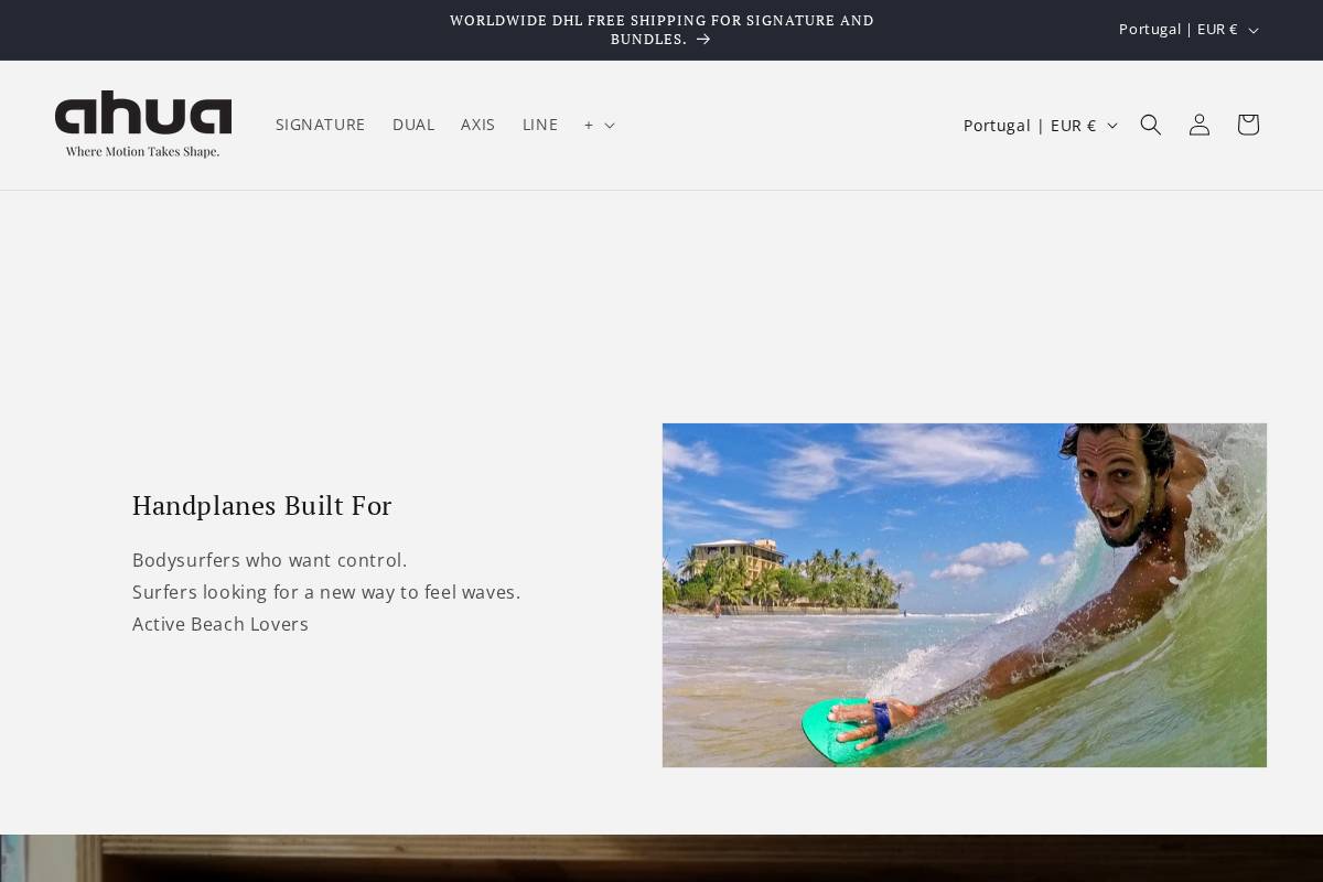 ahuasurf.com homepage screenshot