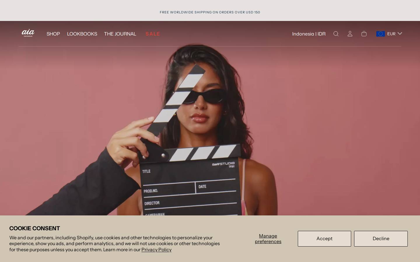Aiaswimwear homepage screenshot