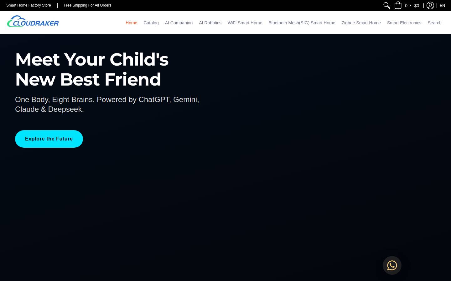 aicloudraker.com homepage screenshot
