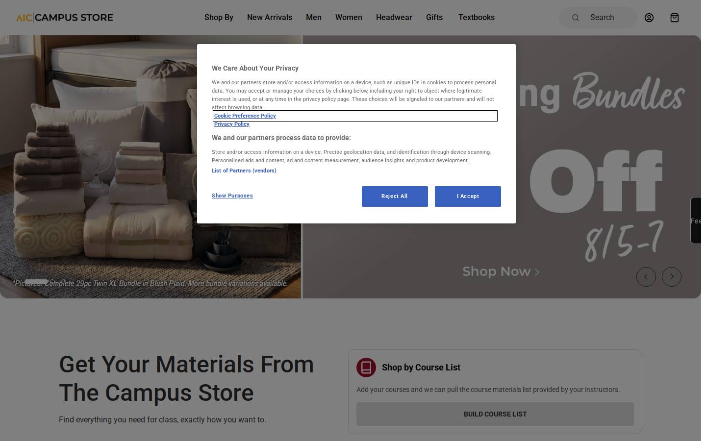 aicshop.com homepage screenshot