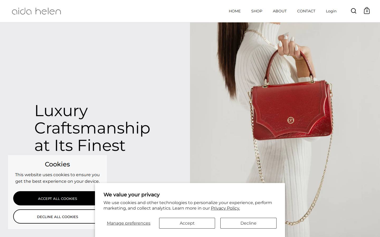 aidahelen.com homepage screenshot