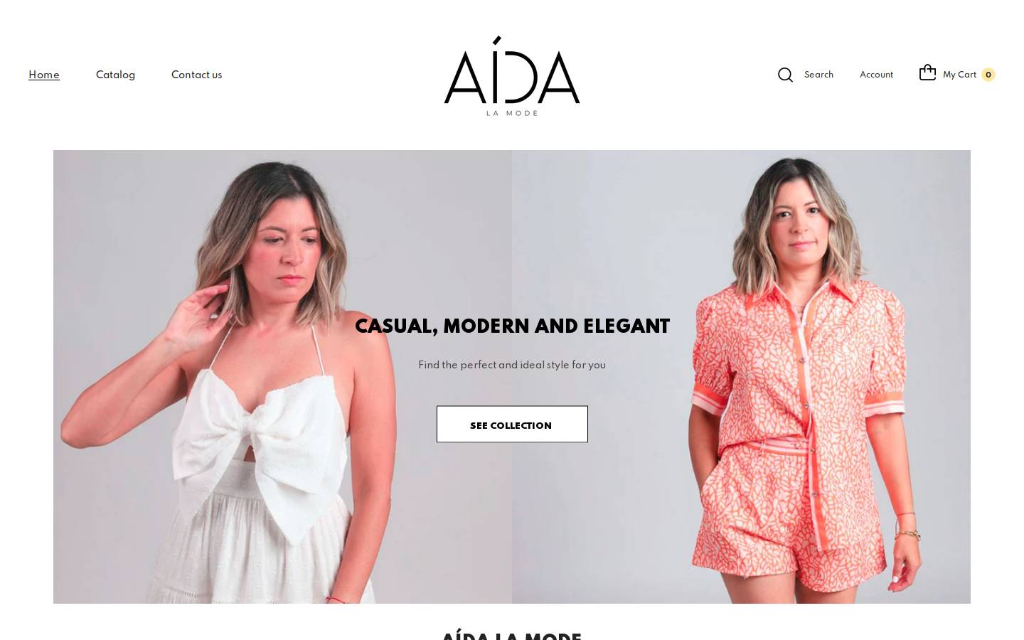 aidalamode.com homepage screenshot