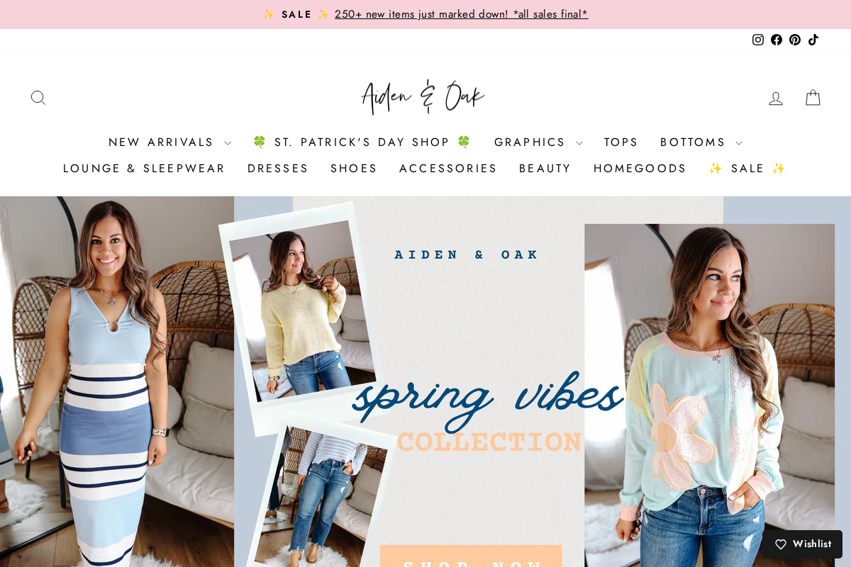 aidenandoak.com homepage screenshot