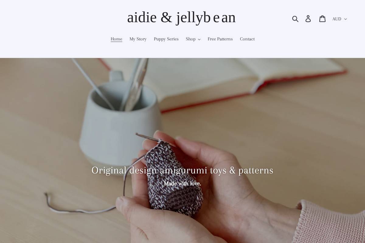 aidieandjellybean.com homepage screenshot