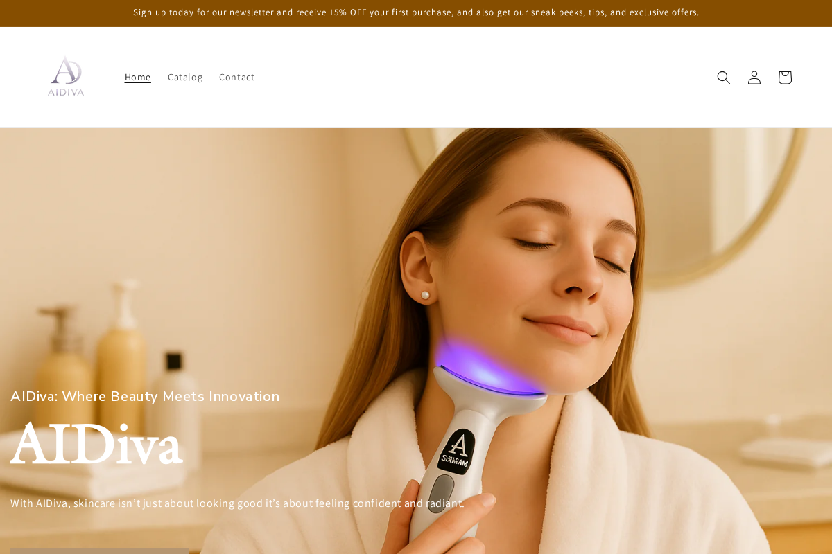 AIDiva homepage screenshot