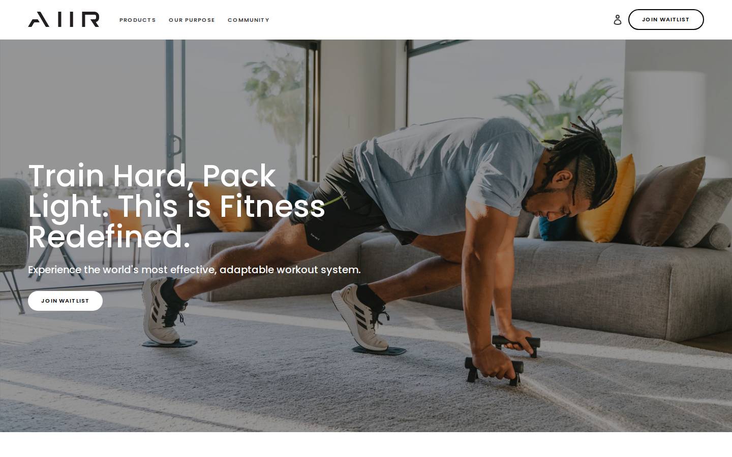 aiirfitness.com homepage screenshot