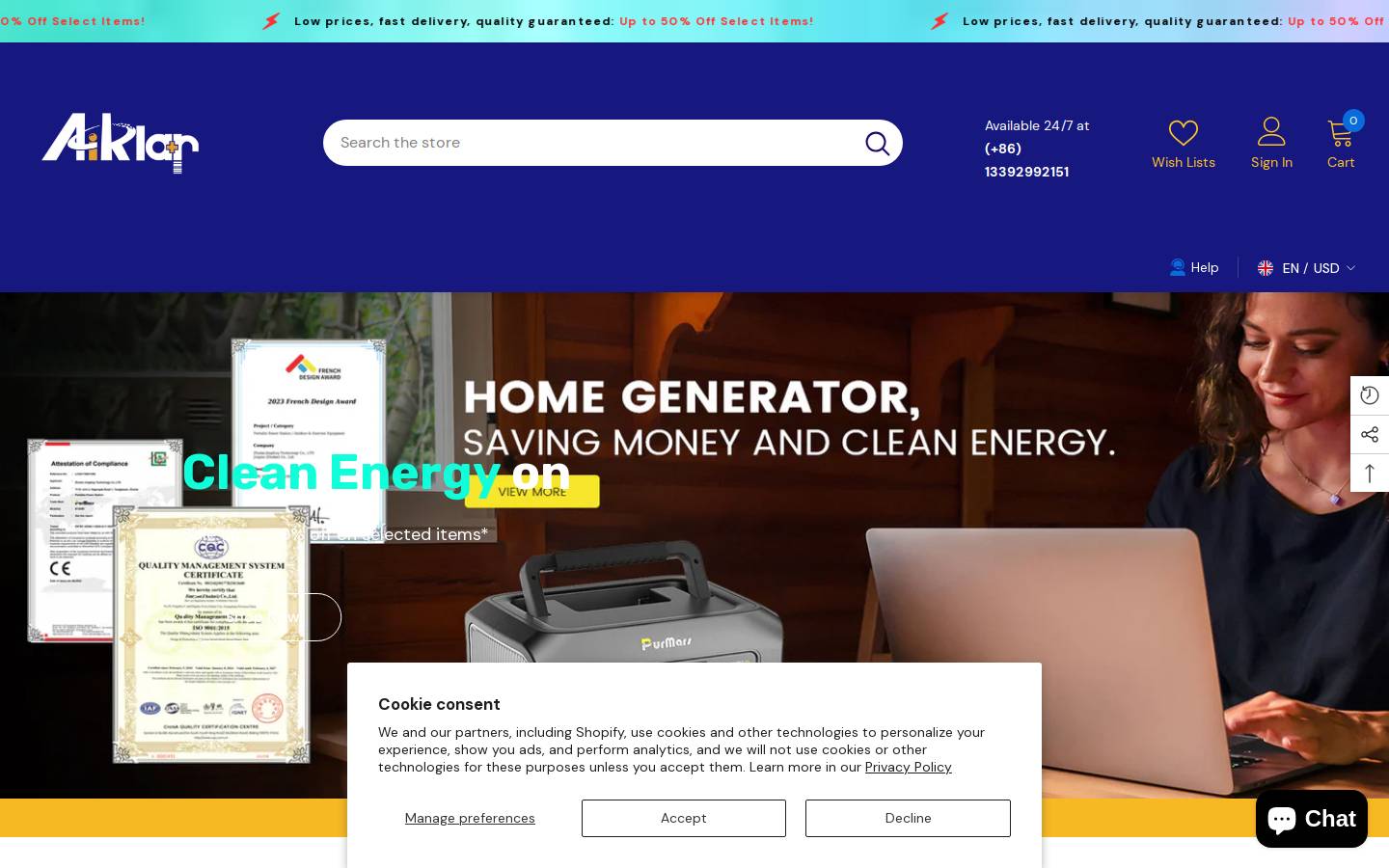 aiklar.com homepage screenshot