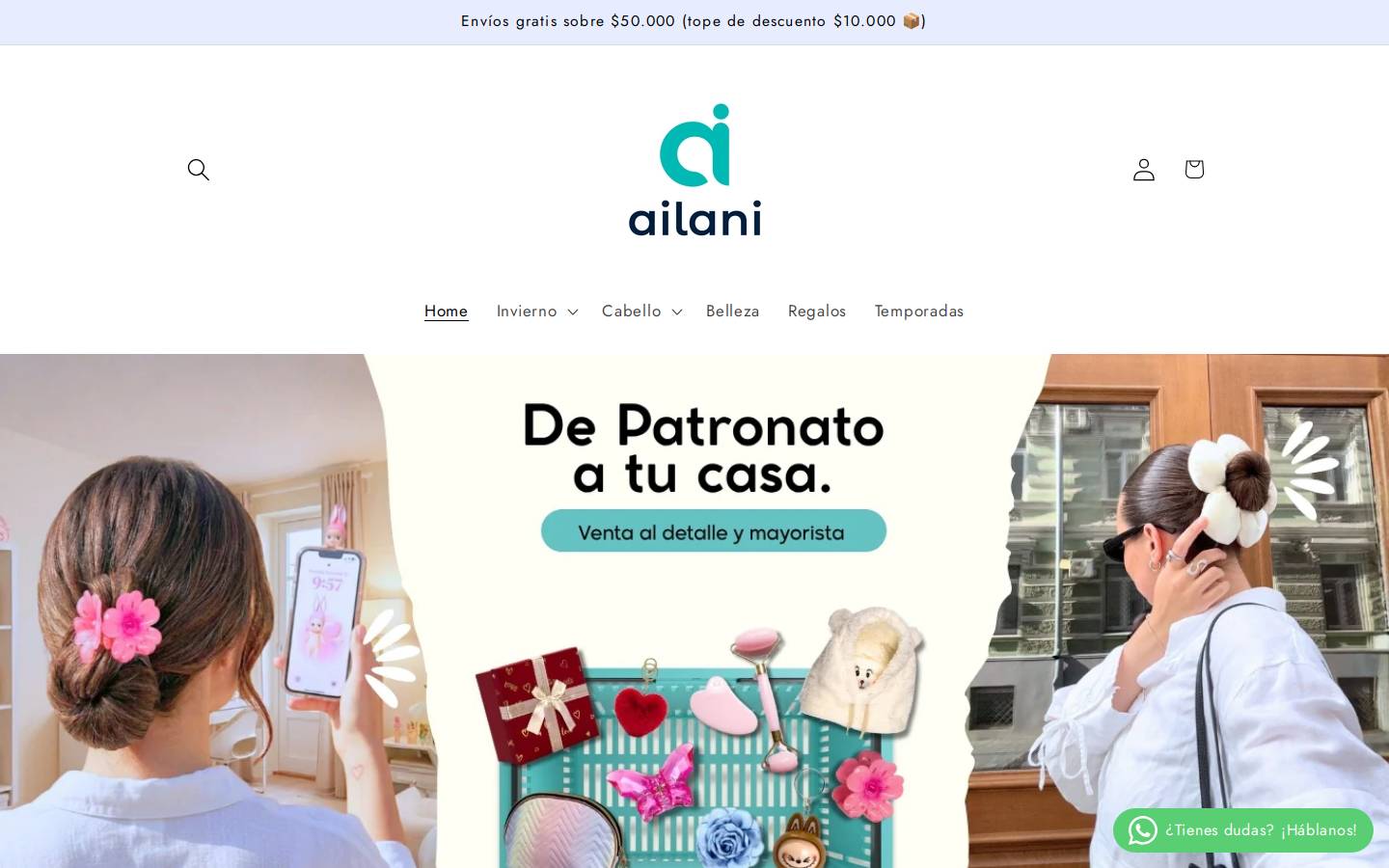ailani.cl homepage screenshot