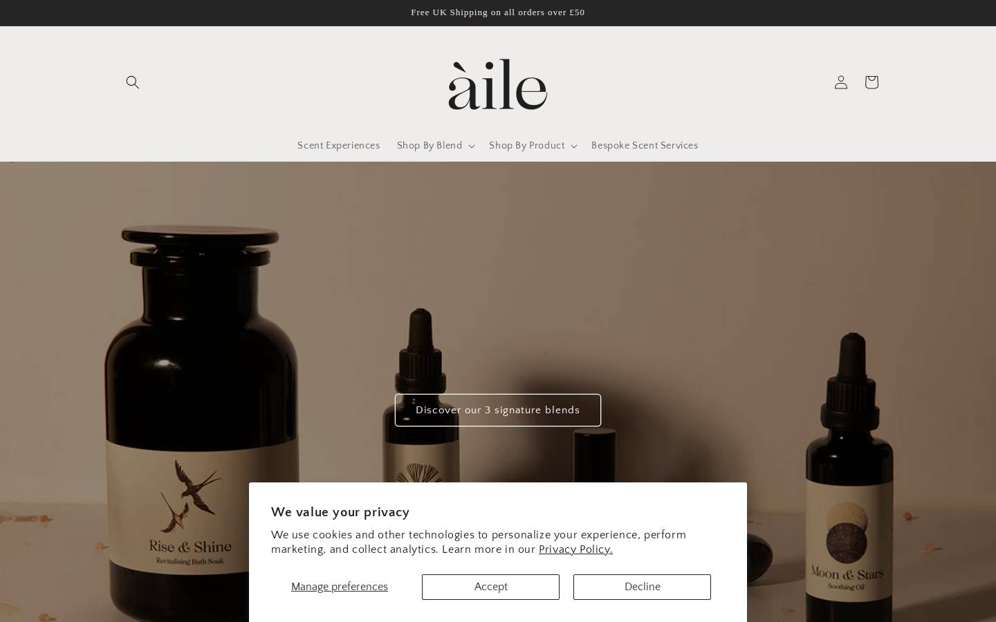 aile-holistic.com homepage screenshot