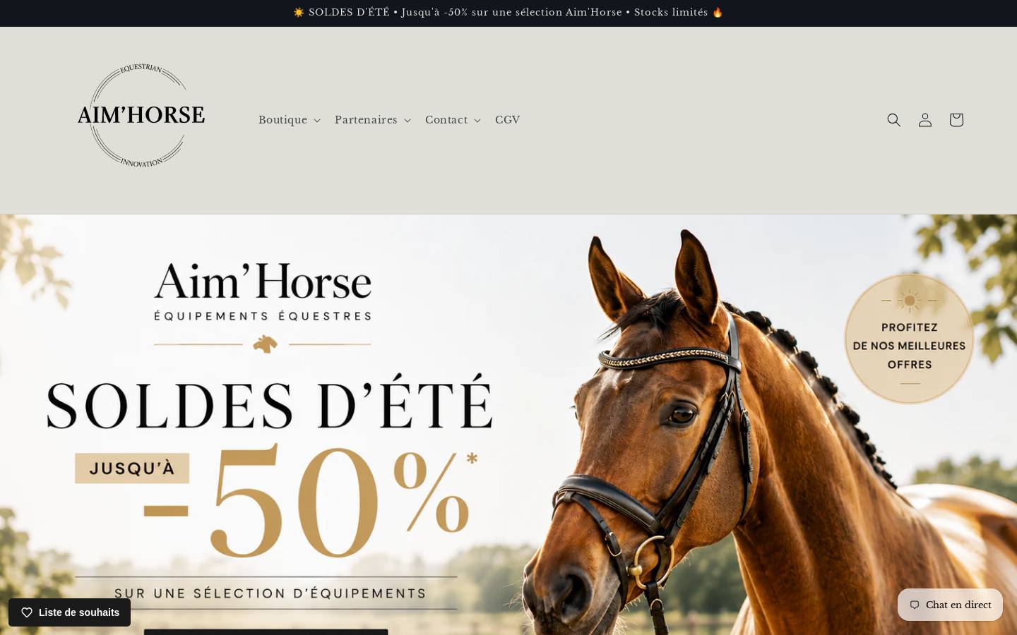 aim-horse.com homepage screenshot