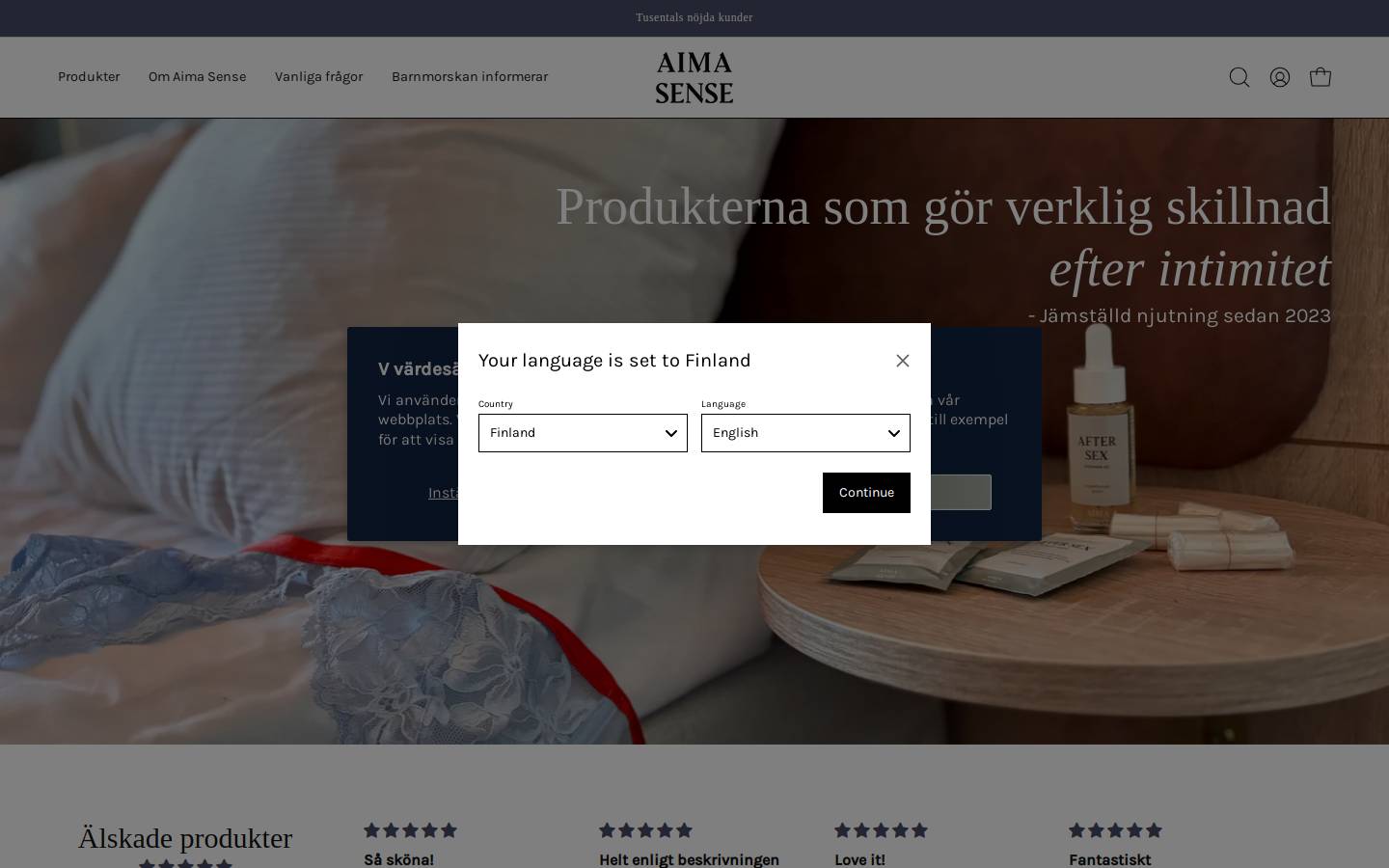 Aimasense homepage screenshot