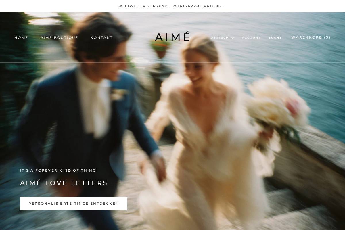 aimeberlin.com homepage screenshot