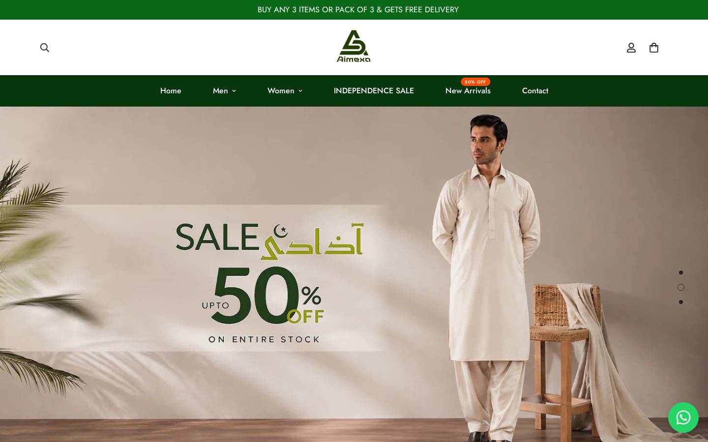 aimexa.store homepage screenshot