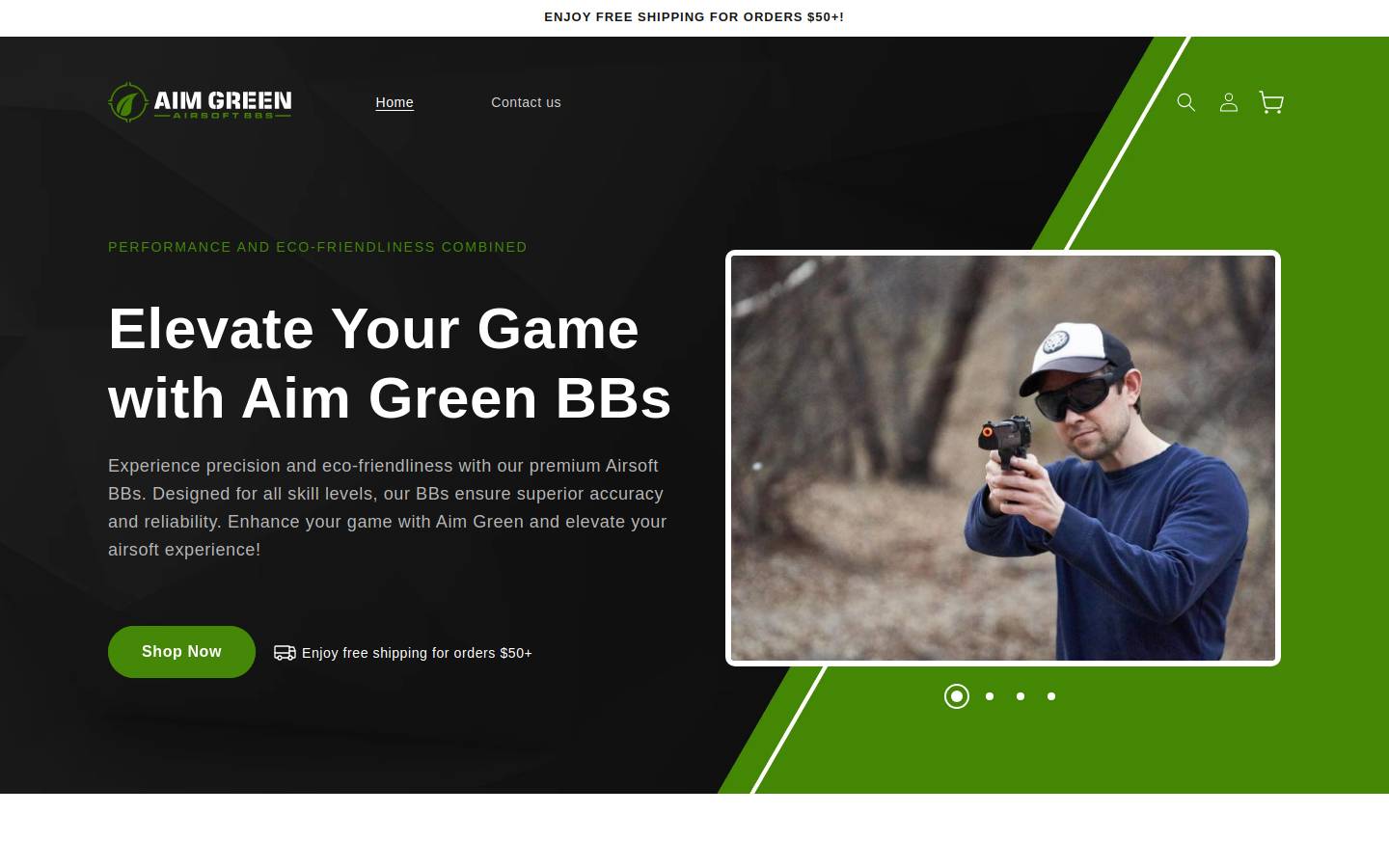 aimgreenbb.com homepage screenshot