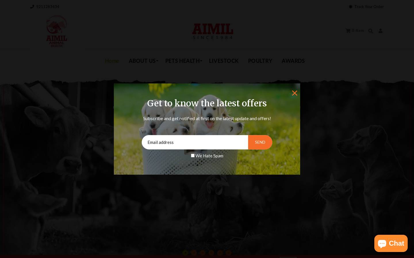 aimilvets.life homepage screenshot