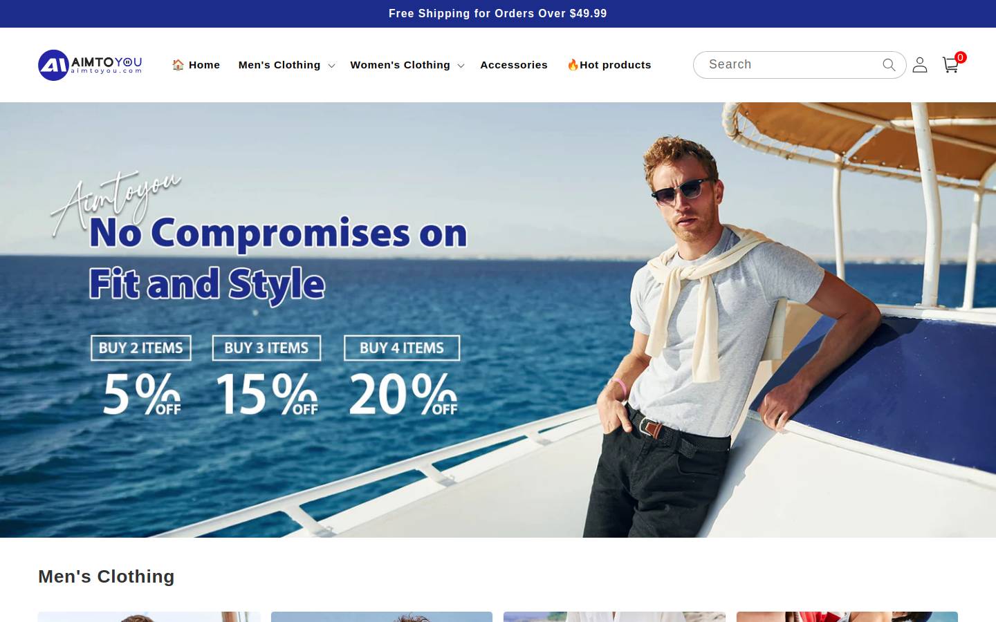 Aimtoyou homepage screenshot