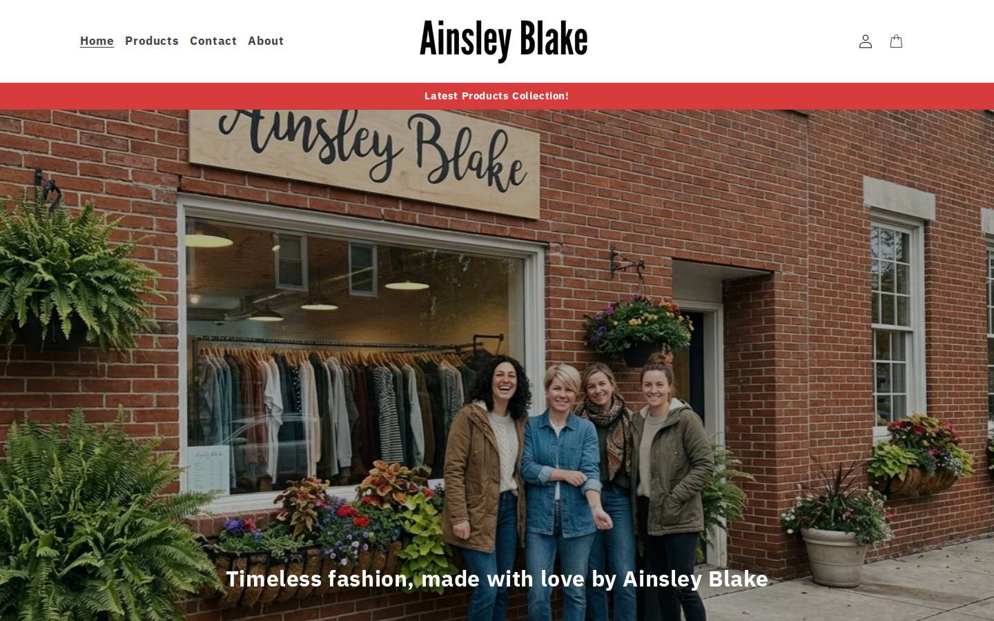 Ainsleyblake homepage screenshot