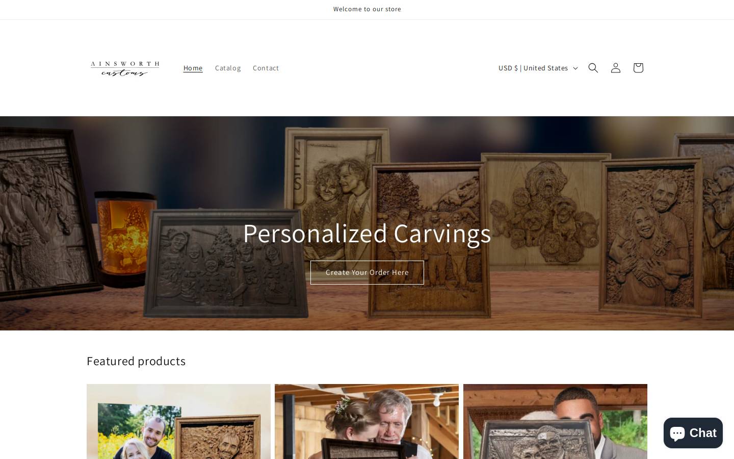 ainsworthcustoms.com homepage screenshot