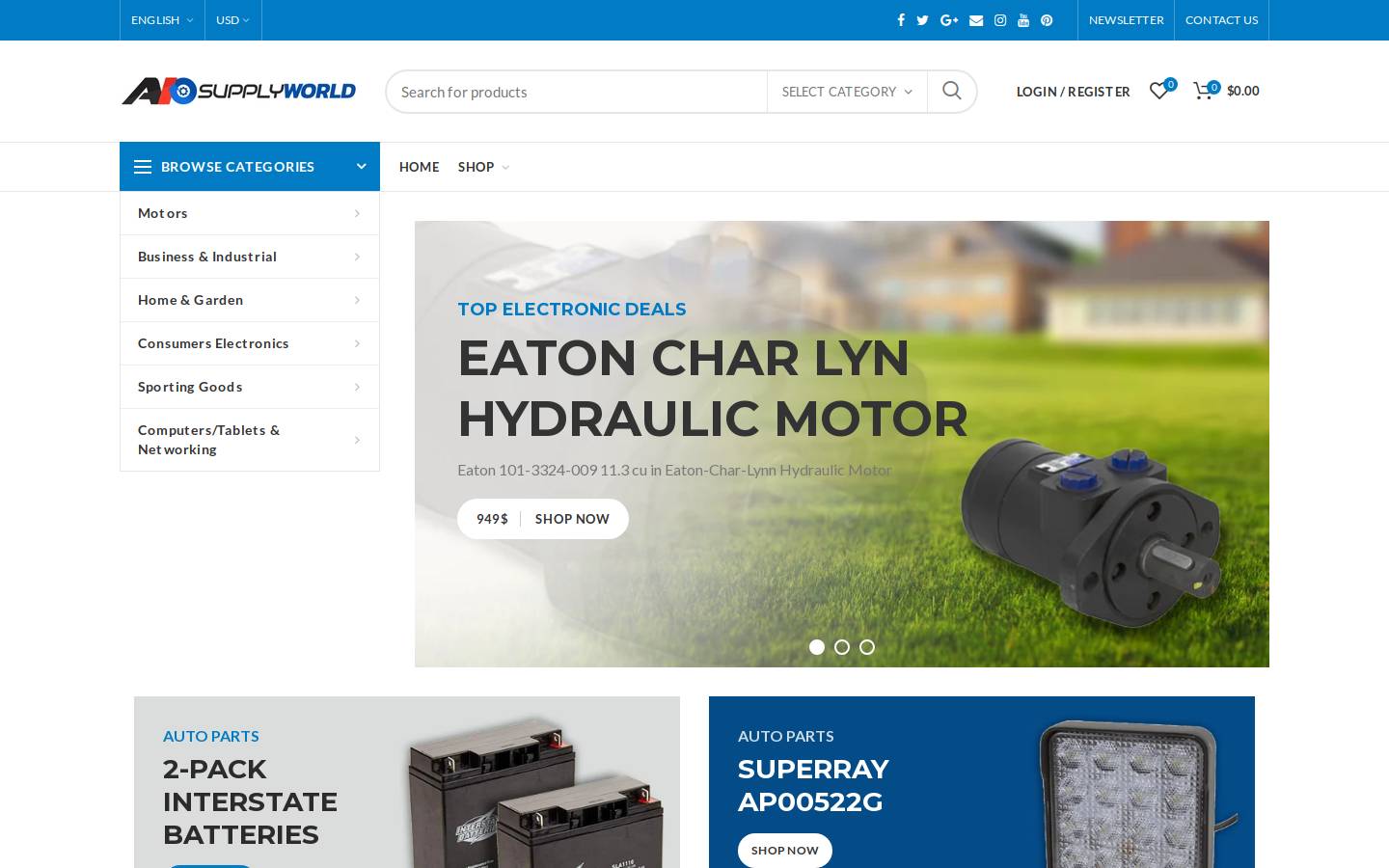aiosupplyworld.com homepage screenshot