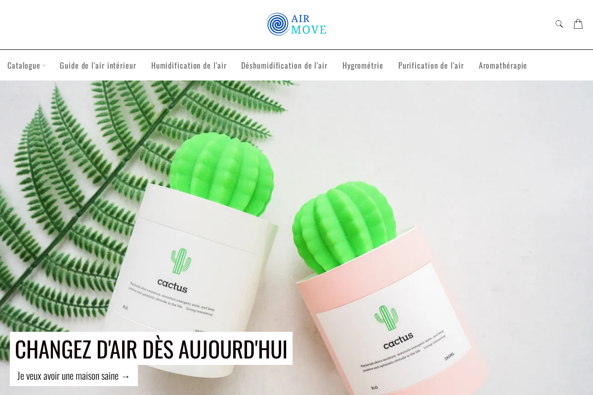 Air Move homepage screenshot