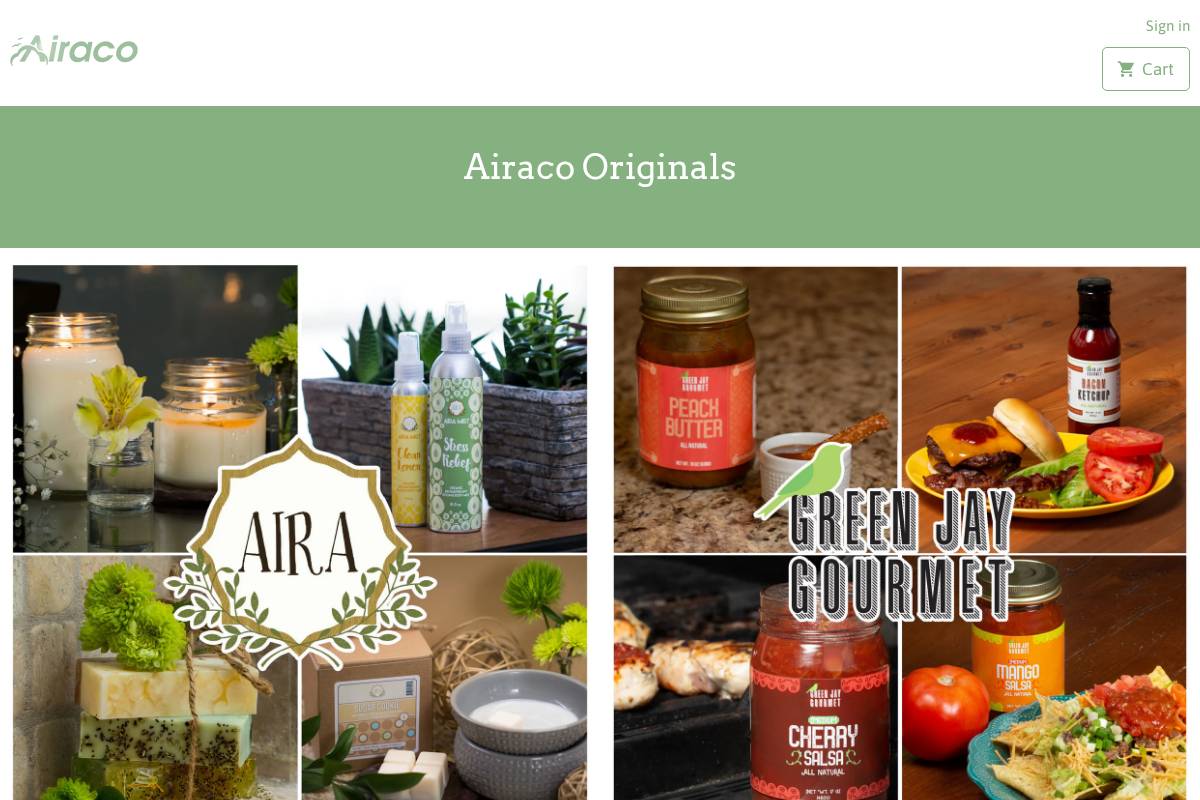 airaco.com homepage screenshot