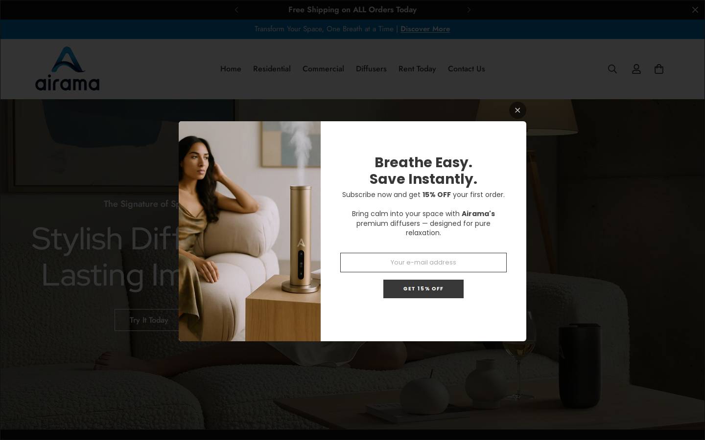 airama.ca homepage screenshot