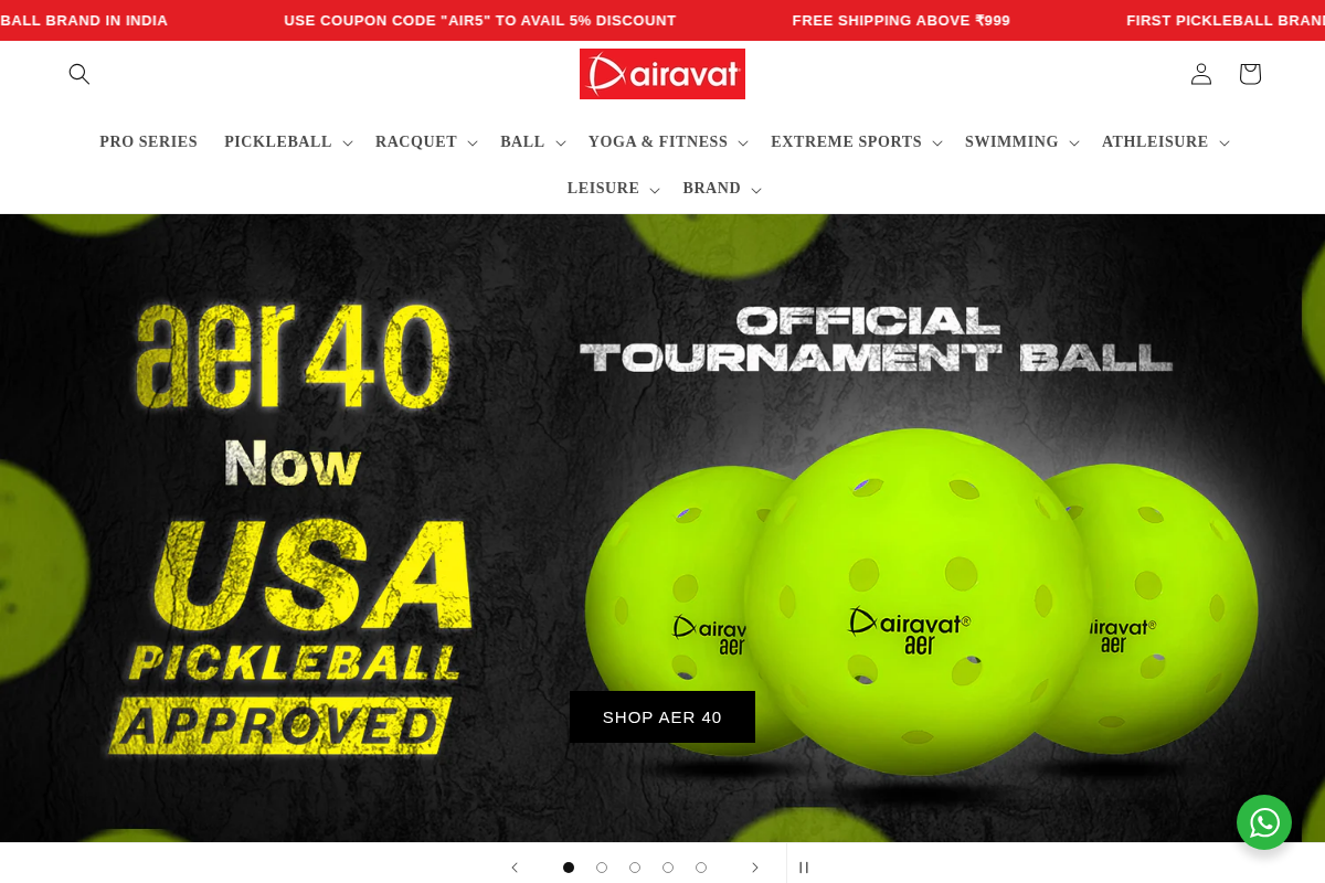 airavatindia.com homepage screenshot