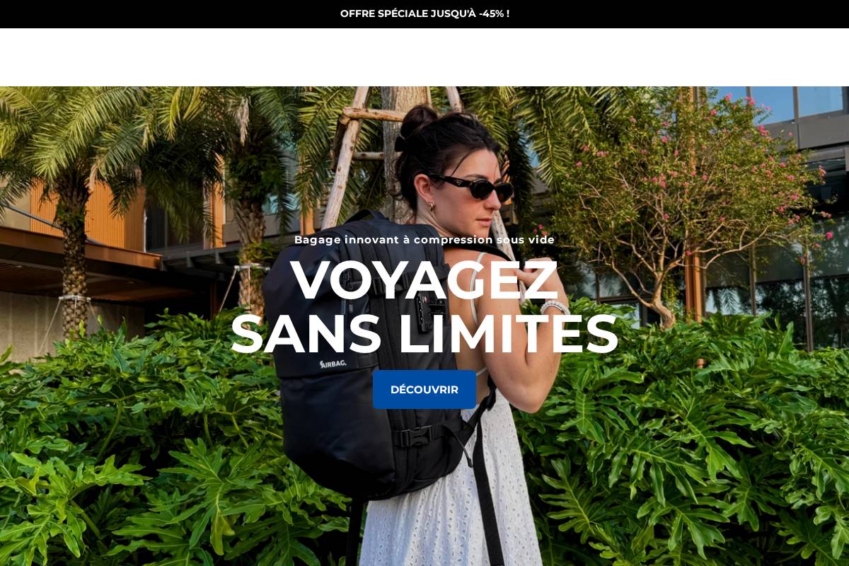 Airbagtravel homepage screenshot