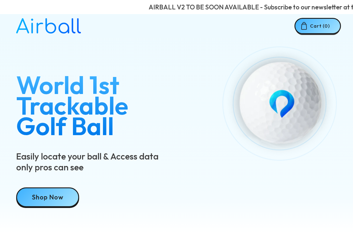 Airball homepage screenshot