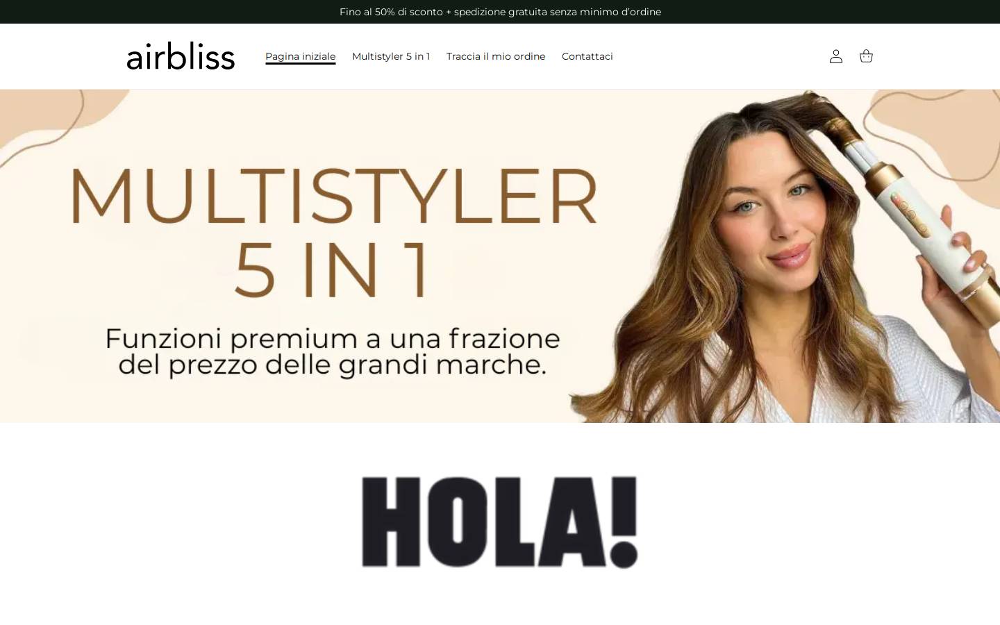 airbliss.co homepage screenshot
