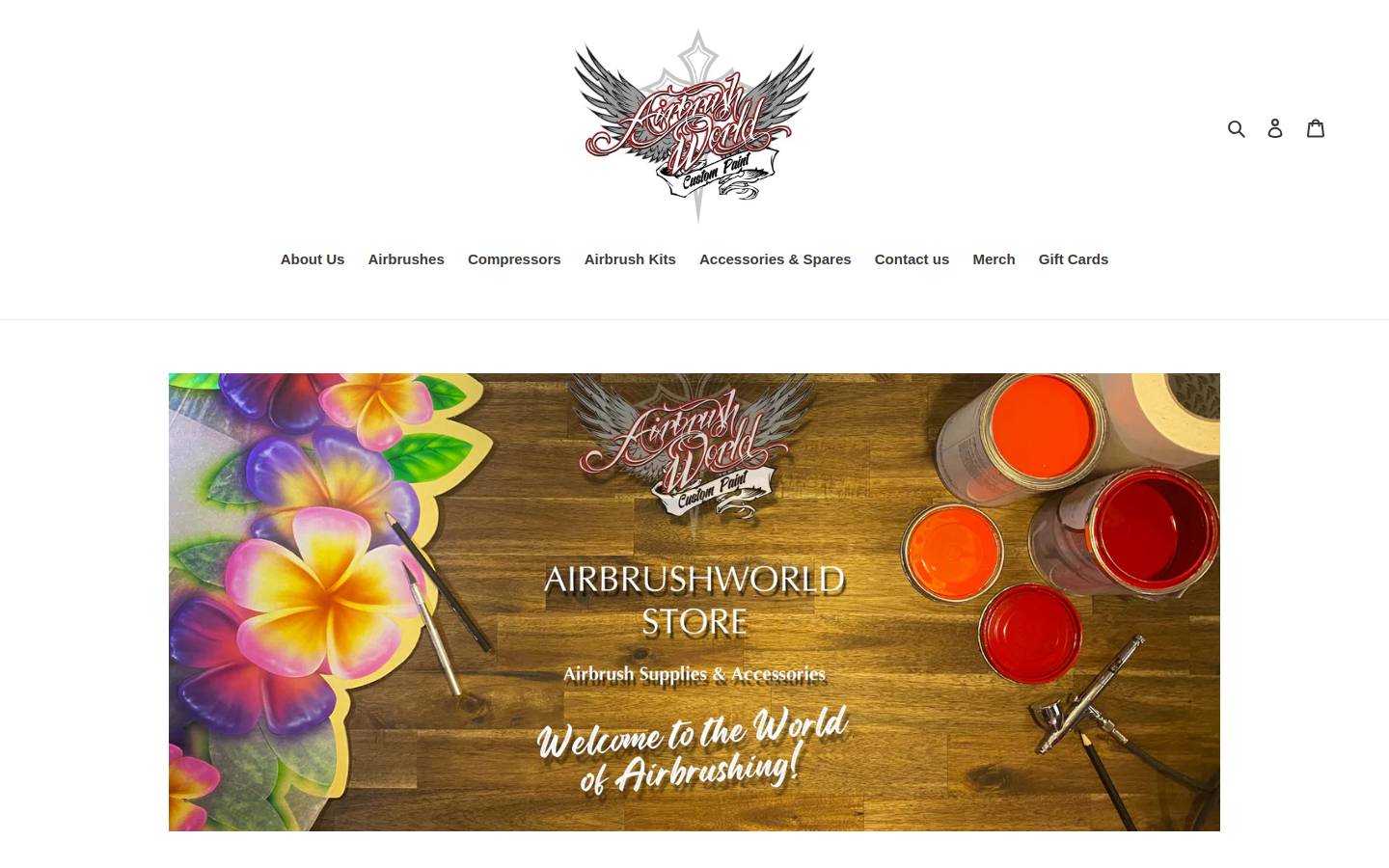 airbrushworld.shop homepage screenshot
