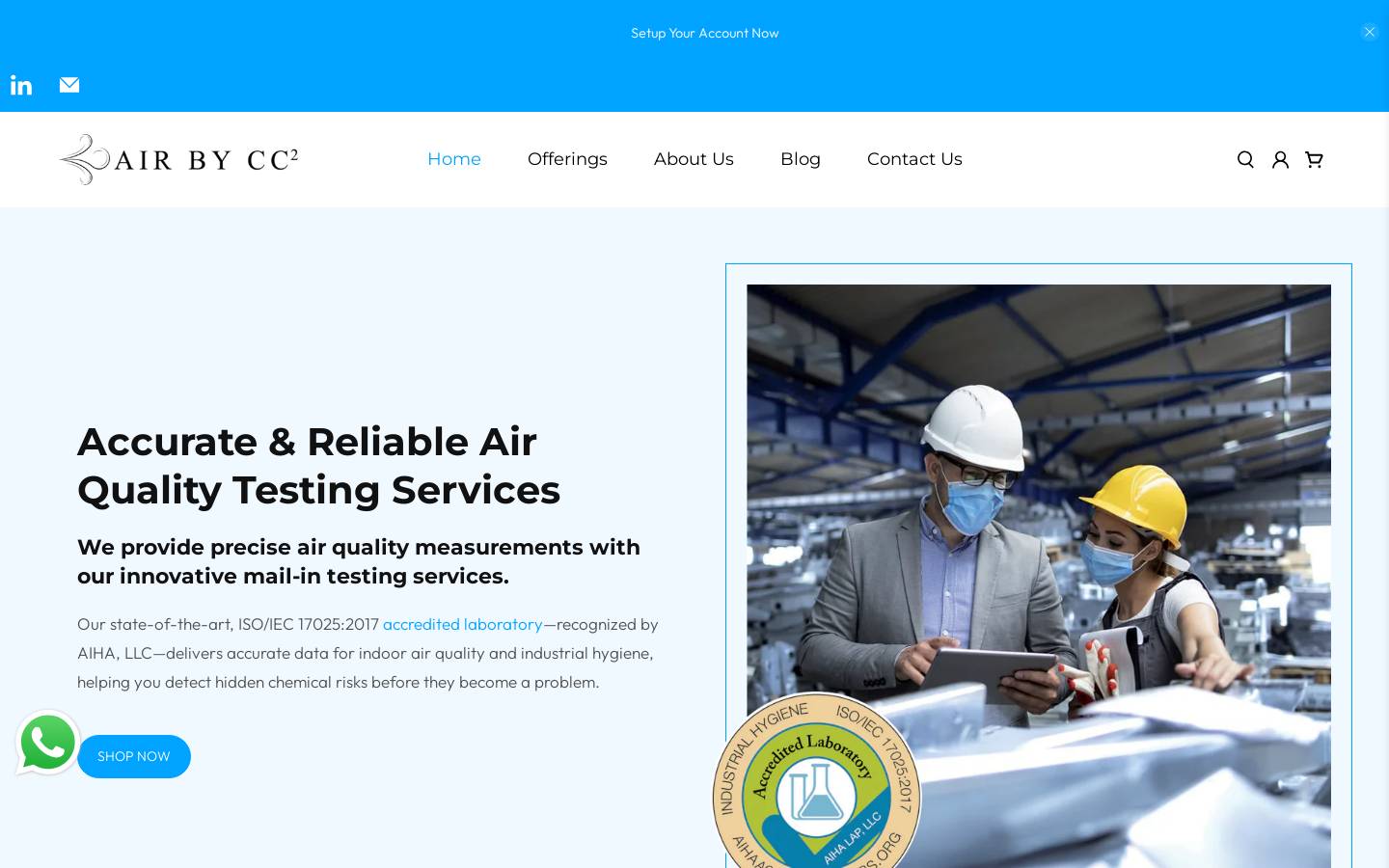 airbyccsquared.com homepage screenshot